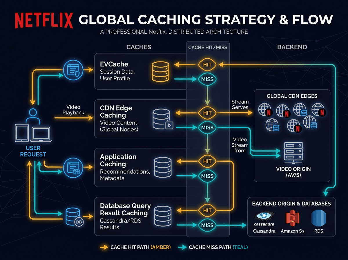 4 Ways Netflix Uses Caching to Hold User Attention diagram