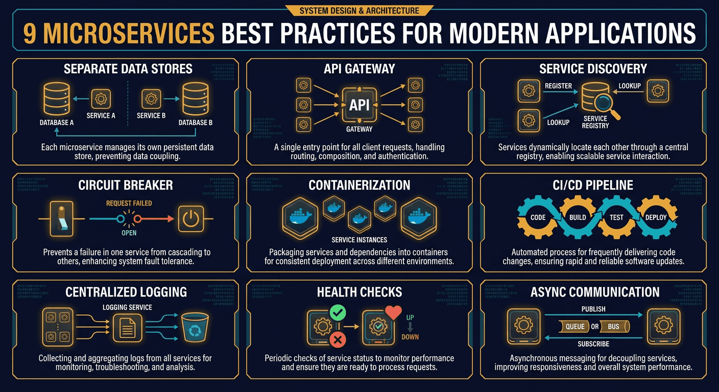 9 best practices for developing microservices diagram