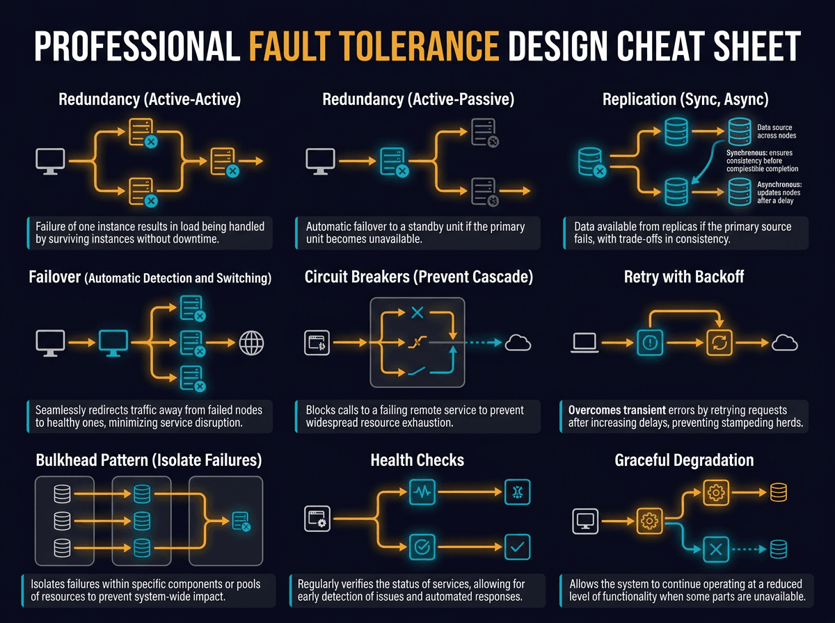 A Cheat Sheet for Designing Fault-Tolerant Systems diagram
