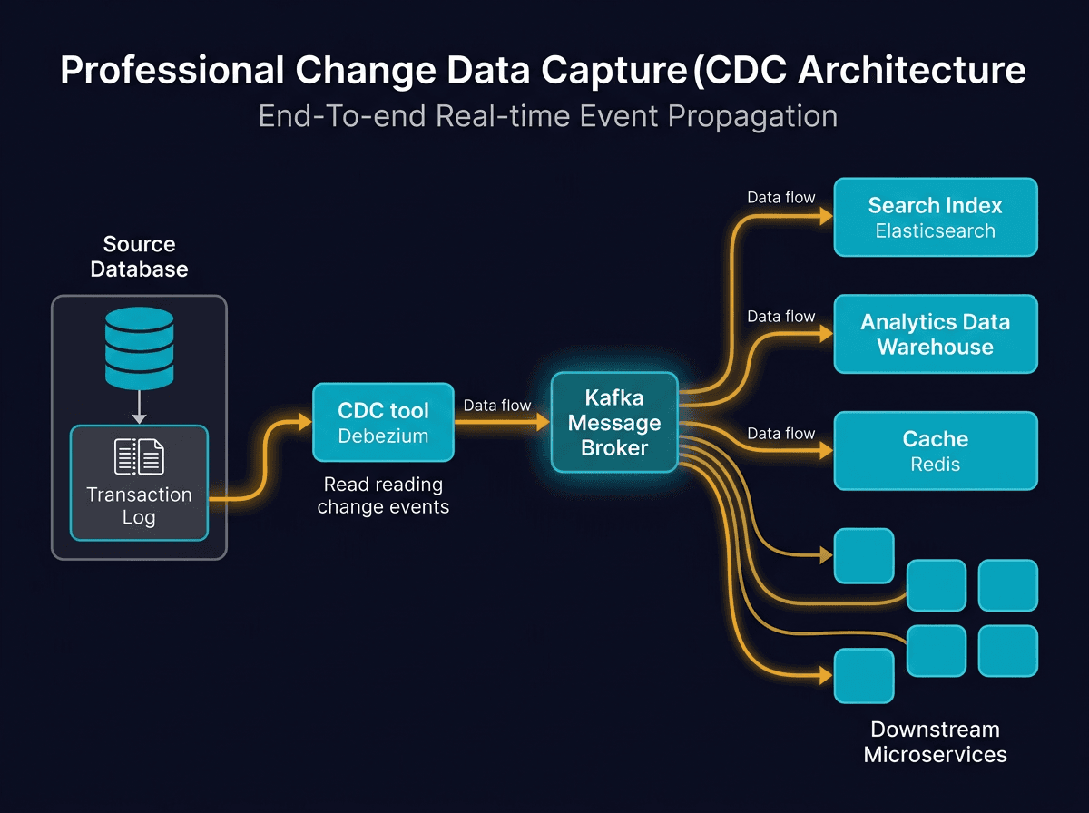 Change Data Capture: key to leverage real-time Data diagram