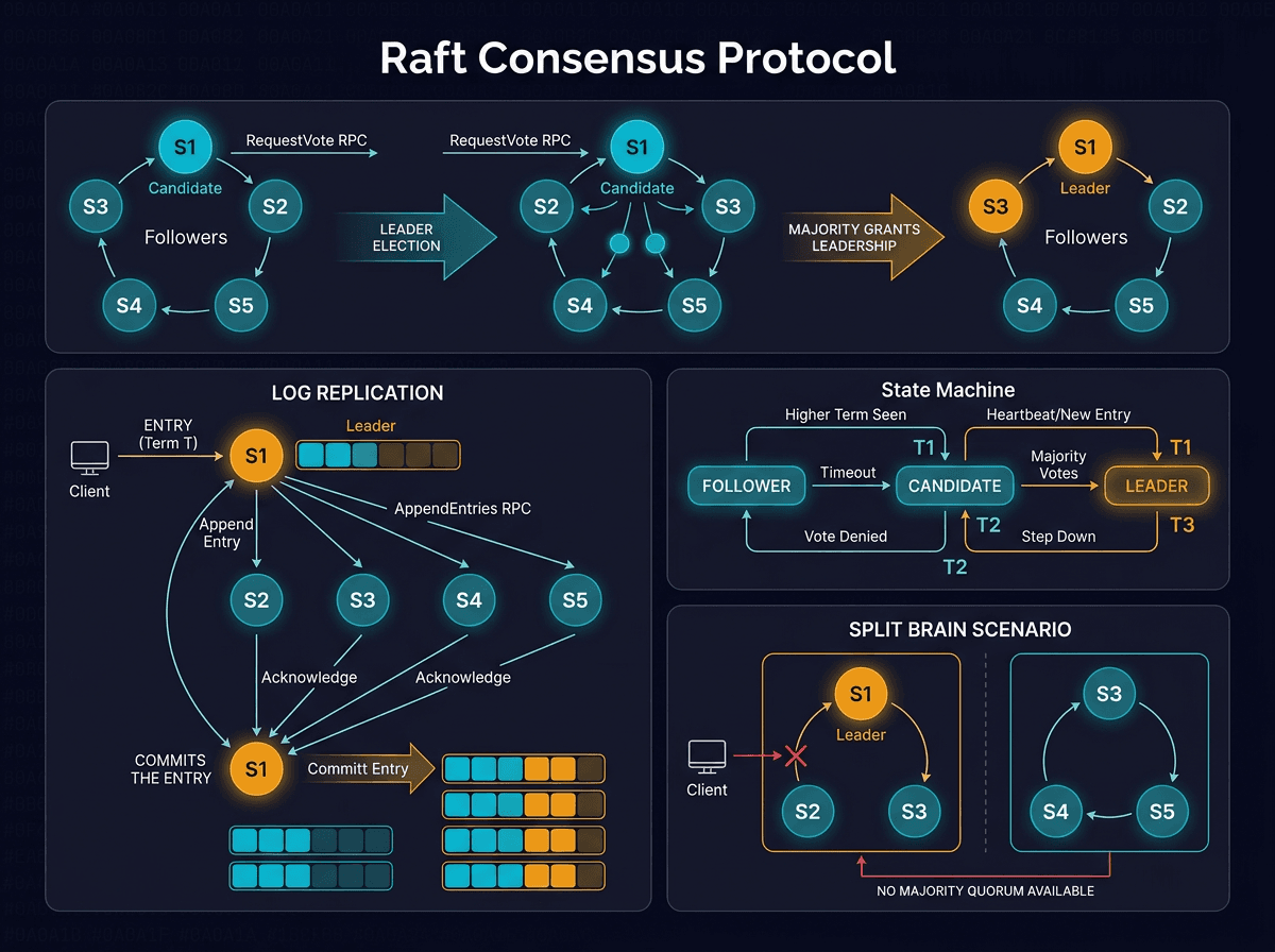 Distributed Consensus - Raft and Paxos