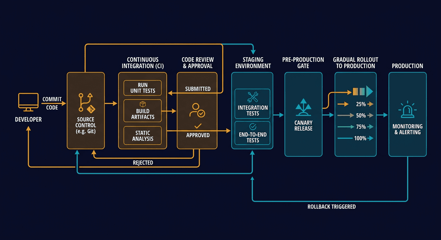 How do companies ship code to production