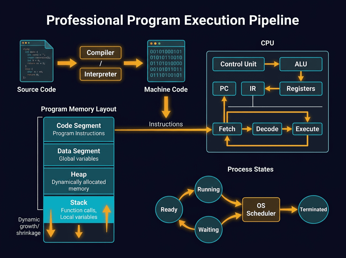 How do computer programs run diagram