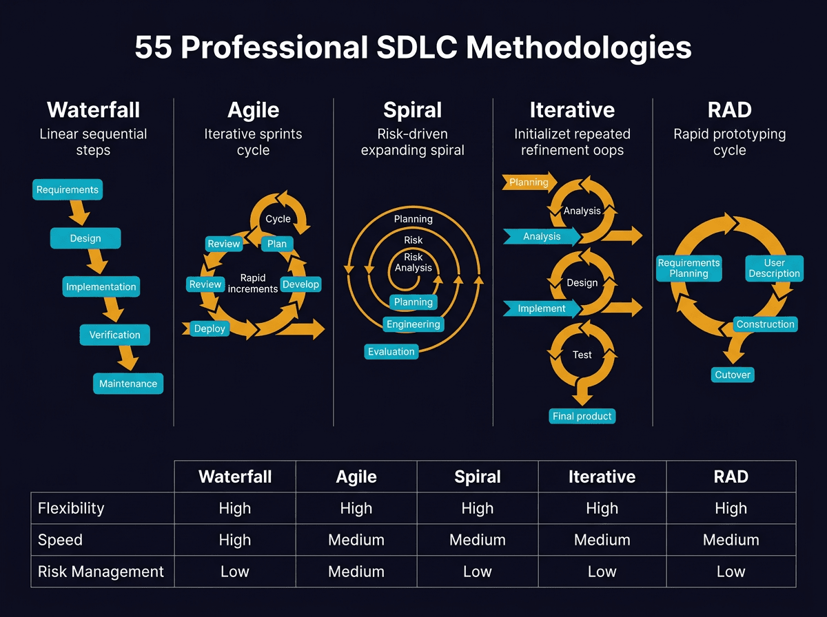 Iterative, Agile, Waterfall, Spiral Model, RAD Model... What are the differences