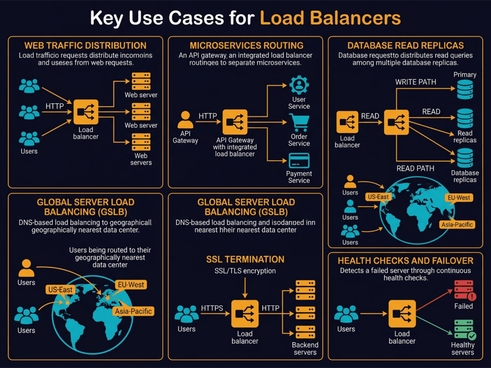 Key Use Cases for Load Balancers diagram