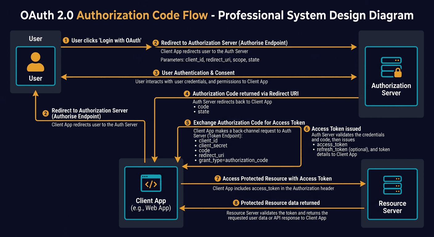 Oauth 2.0 Explained With Simple Terms diagram