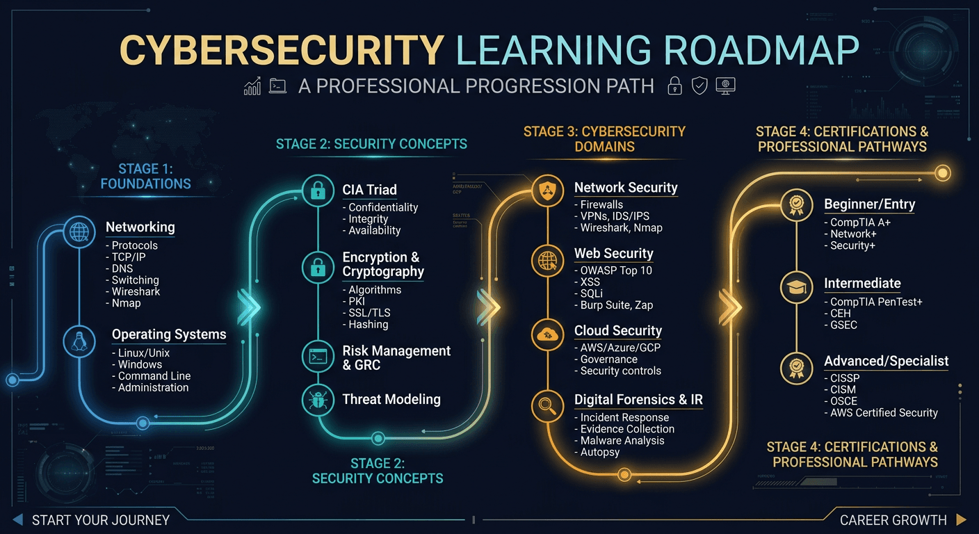 Roadmap for Learning Cyber Security