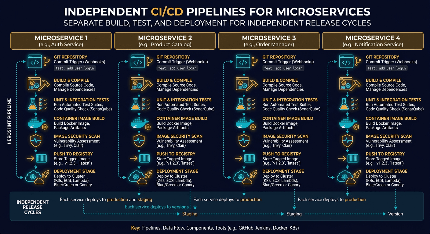 3.Separate build for each microservice diagram