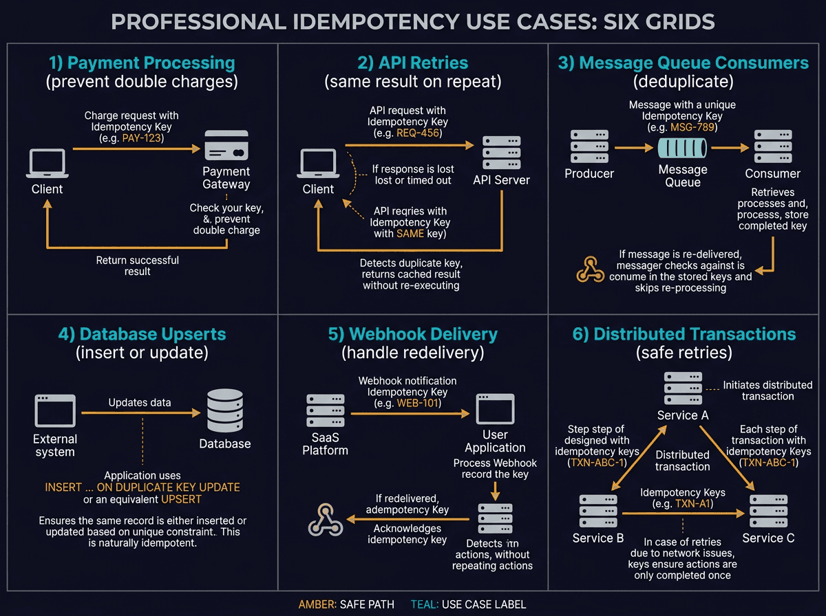 Top 6 Cases to Apply Idempotency diagram