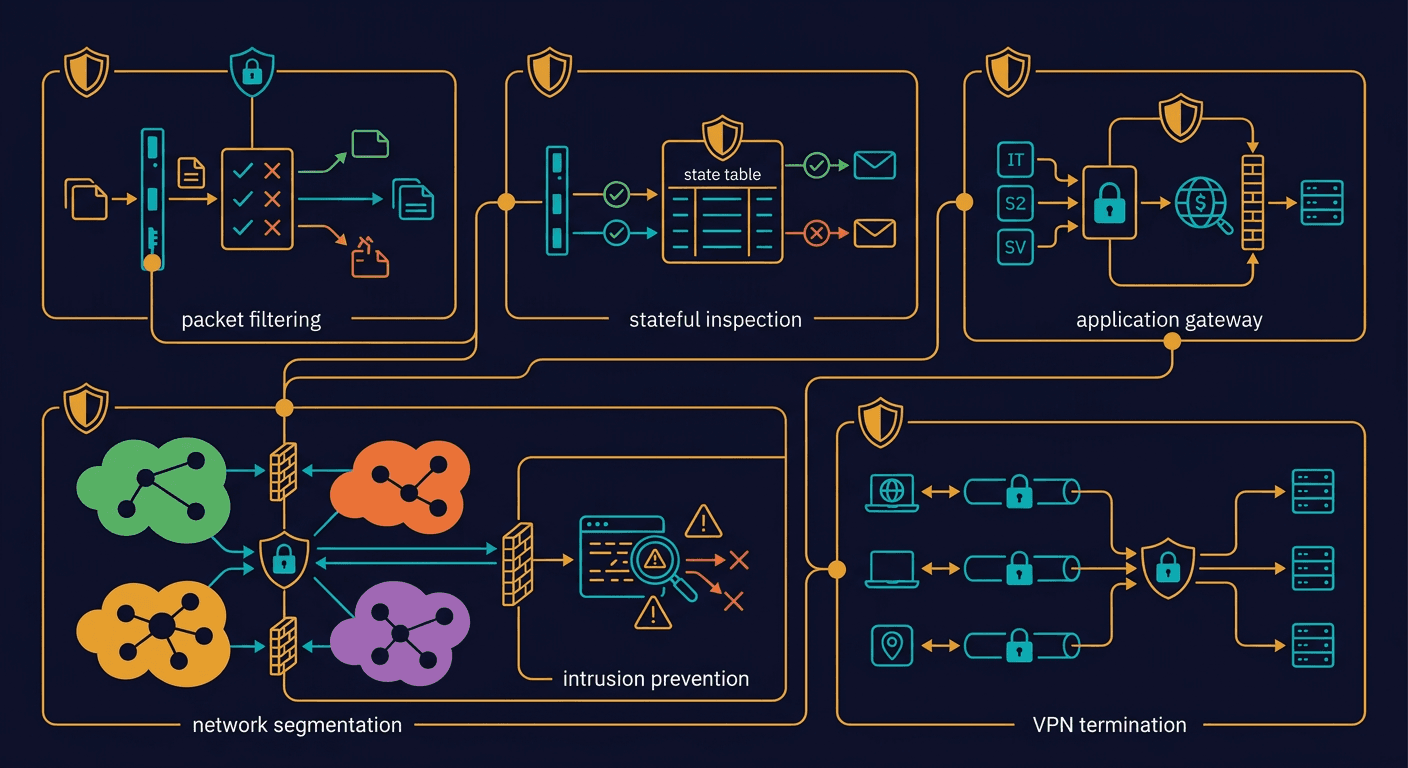 Top 6 Firewall Use Cases diagram