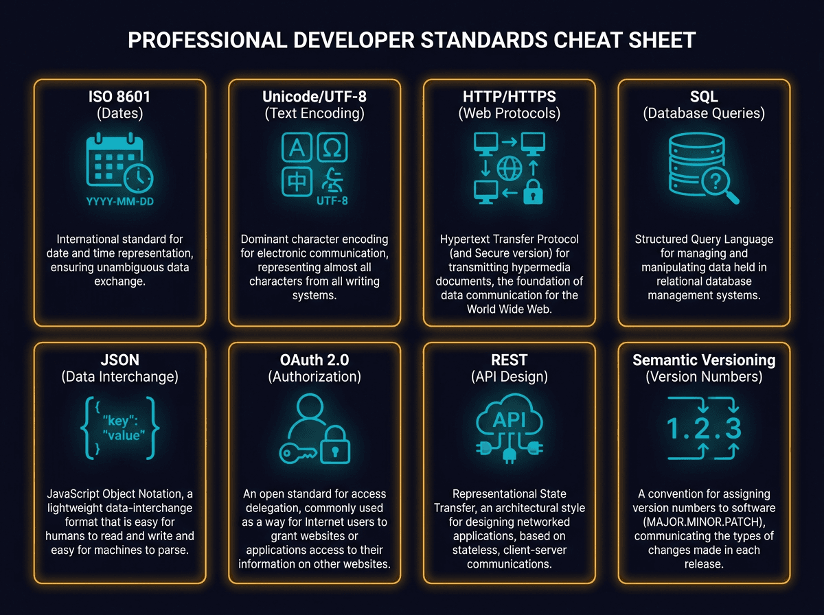 Top 8 Standards Every Developer Should Know