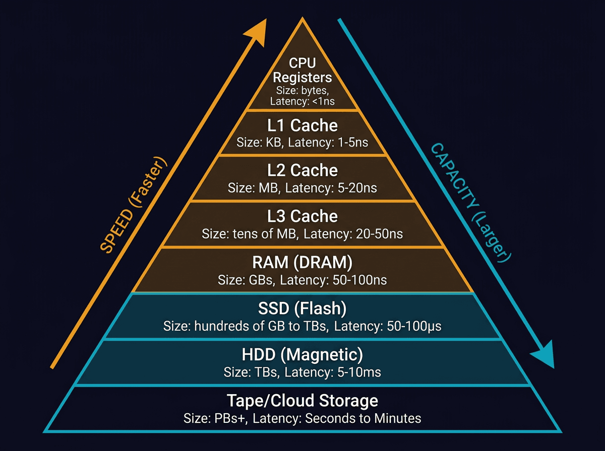 Types of Memory and Storage