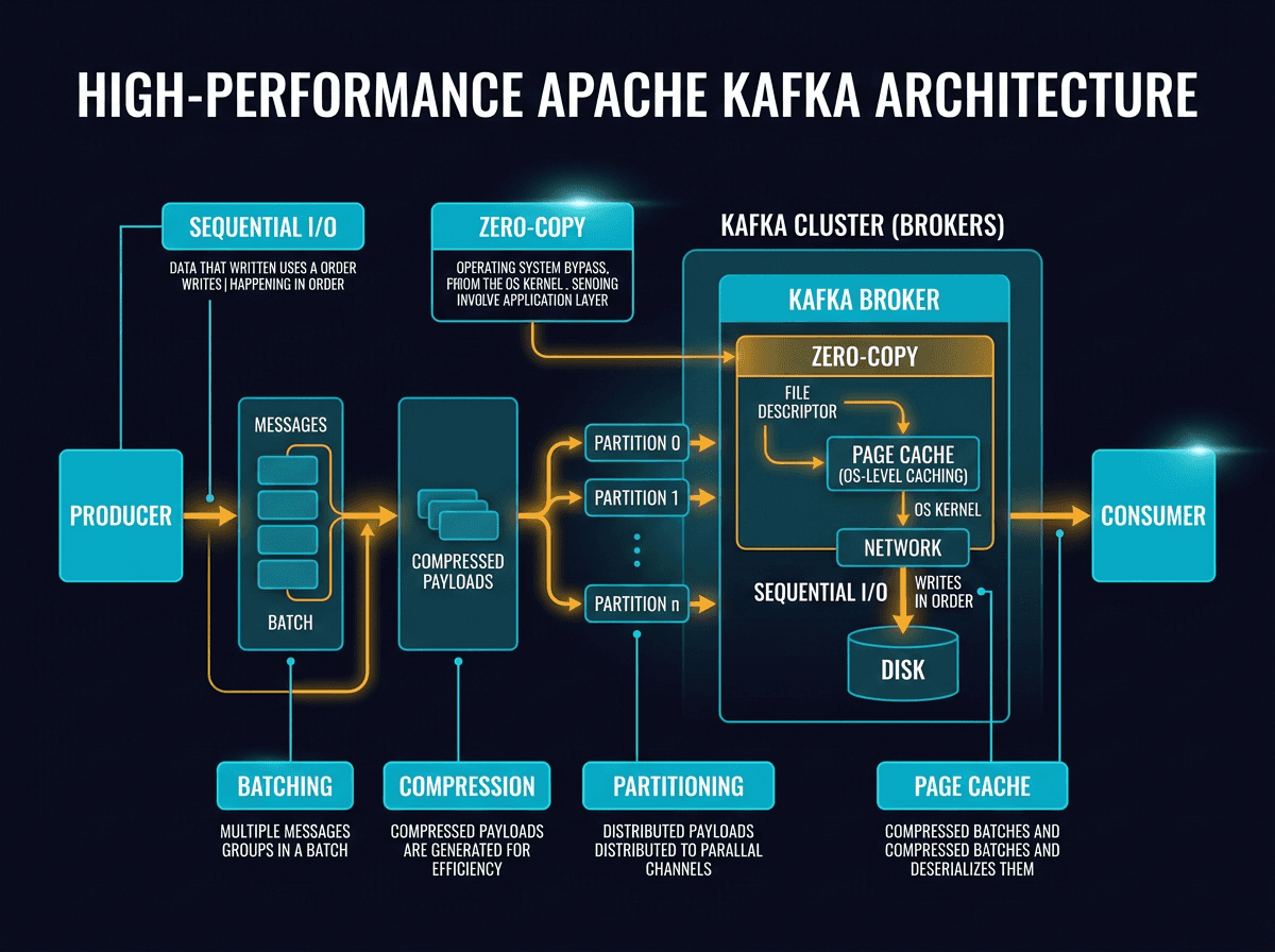 Why is Kafka fast diagram